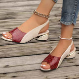 Summer New Fish Mouth Cool Slippers Wearing Large Women's Shoes Sandals Women's Heel