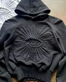 New Jacket Embroidered Eyes National Tide Handsome Hoodie Hoodie