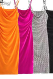 Ruched Slip Long Dress Women Backless Bodycon Dress Women Summer Elegant Party Dresses Woman Sexy Evening Dresses For