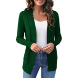 New Solid-Color Knitted Coat With Pocket Cardigan Jacket Street Trendy Sweater Fashion Top