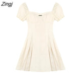 Winter 2 Piece Dress Set Women Casual Long Sleeve Crop Tops + Pure Color Strap Mini Dress Female Elegant Korea Fashion