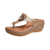 Large-Size Sandals Fashion Jacket Flip-Flops And Thick-Bottomed Sleek Roman Cool