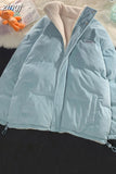 Jacket Women Winter Female Parkas Coat Fashion Thick Warm Cotton Clothes Oversize Double Sided Outwear Jaqueta
