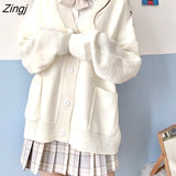 Women Solid Autumn Harajuku Loose Sweaters Student Preppy Sweet Girl Cute Knitwear New All-match Soft Hot Sale