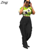 Summer Women Casual Long Pants Joggers Tassel Streetwear High Waist Drawstring Clothes For Women
