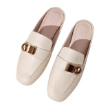 Half Slippers Women Wear Spring And Autumn New Flat Cool Drag Without A Back And Lazy Mule Shoes Size