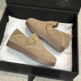 Shoes Women's All-Inclusive 2025 New Buckle Lazy Shoes Bean Shoes Breathable Spring