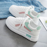White Shoes Women 2025 Spring And Autumn Plus Velvet Korean Version Of Female Shoes Street Pat Shoes Casual Flat Shoes New Single