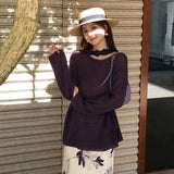 Price Does Not Return] Xiu Xixi 13 Lines 2025 Autumn Round-Neck Wool Knitted Sweater Women