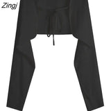 Cardigan Women Summer Sun-proof Slim Cropped Elegant All-match Street Wear Vacation Solid Casual Lace-up Tender Simple