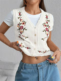 Fashion New Casual Embroidery Embroidery Knitted Sweater Women's
