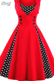 S-5XL Women Robe Pin Up Dress Retro 2023 Vintage 50s Rockabilly Dot Swing Summer female Dresses Elegant Tunic