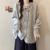 Gentle Style Color Spot With Soft Glutinous Sweater Coat Women's Autumn And Winter New Loose Lazy Knitted Open Shirt