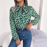 Wind Shooting 2025 Spring And Summer Temperament With Lantern Sleeve Chiffon Shirt Women's