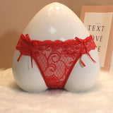 Thong Female Feeling Scarless Bow Knot Hollow Temptation Close To The Thin Low-Waist T