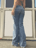 Vintage Star Distressed Cargo Jeans- Outfit