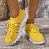 43-Yard Single-Shoe Lace Mesh Sneakers Women's Version Of Lightweight Flat-Bottomed Large-Size
