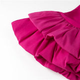 Women's Folds Splicing Irregular Lotus Leaves Side Wears Corset