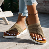 Zingj Female 2024 Summer Thick Bottom Net Cloth Round Set Toe Leisure Versatile Wear Cool
