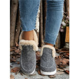 Shoes Plus Thick Hair Edge Warm Flat Cotton Shoes 2025 Autumn And Winter New Snow