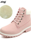 Winter Ankle Snow Boots For Women Female Warm Fur White Boots Lace Up Bota Feminina Shoes For Women Botas