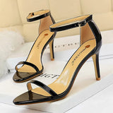Shoes Super High Heels 11cm Women Shoes Patent Leather Woman Pumps Sexy Women Heels Stiletto Open Toe Ladies Shoes