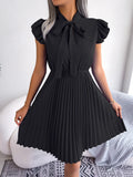 Wind Shooting 2025 Spring And Summer Temperament Tice With Waist Swing 100 Folded Skirt Women's