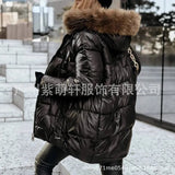 Thicker Pike Cotton Clothes Winter Warm Hood Can Be Detachable Large Wool Collar Long-Shaped Cotton Clothes