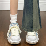 Shoes Destruction Aesthetic Deconstruction Dissolving Shoes Washing Denim Do Old Board Shoes Trend Shoes Men And Women's