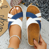 Asia's New Color-Stinged Toe Thick-Bottom Slippers Women's Slope And Car Sewing Light Beach Cold