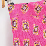Summer New Women's Printed V-Neck Sleeveless Vest High-Waisted Midi Skirt