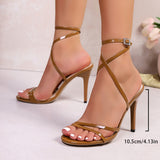 High Heel Sharp Fashion Shoes Women Walking Show High Heel Sandals Heel Heel Buckle