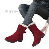 Martin Boots 2025 Autumn/Winter Short-Bodied Cotton Boots Flat-Bottomed Round-Headed Boots Wish Snow