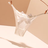 Lace Thongs Without Scars 2025 New Perspective Temptation Cotton Low-Rise Hot Solid-Colored Girl Trousers