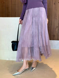 Xixi 2025 Autumn New White Standard Temperament 100 Folded High Waist Half-Dress French Dress Dress Dress