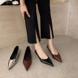 Women Naked Small Heels Fine Heel Sharp French Gentle Dress Low Heds And Light Mouth Four Seasons Single