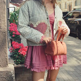 Explosion Women's Autumn And Winter New Street Fashion Splicing Lattice Cotton