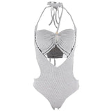 Zingj Popular Sexy Metal Decoration Hollow Wrapped Chest Hanging Neck Band