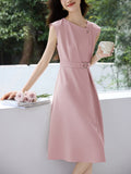 High-Taught Commuting Waist Temperament Dress In The Summer Of 2025 New Cover Sleeves Thin Senior Sense Skirt
