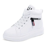 Children Winter 2025 New Korean Version Of The Velvet Small White Shoes Women's Cotton Shoes High Help Thick Bottom Snow Boots