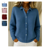 Button Knitted Sweater Cardigan Jacket Autumn And Winter New Solid Color Casual Fashion Women's