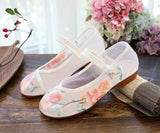 Zingj Shoes Sandals Net Gauze Shoes Ox Tendon Bottom Summer Style Ethnic Wind Embroidered Cloth Shoes Women's Shoes Female Student