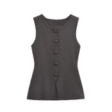 And Winter New Soft Buckle Vest Top