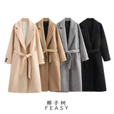 Explosive Women's Temperament Fashion With Belt Long Hair