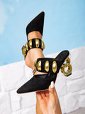 High-Heeled Sandals Alien High Heel Gold Buckle Party After The Stylish Comfortable Simple Sandals