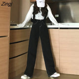 Women Thicker Baggy All-match Black Ins Vintage Teenagers High Waist Warm Feminino Trousers Full Length 2023 Newest