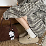 Birken Shoes Women Spring And Autumn New Super Fire In Women's Shoes One Foot Pedal Bean Shoes Bread Ugly Single