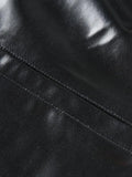 PU Leather Casual Blazer Jacket- Outfit