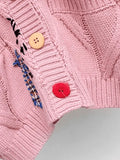 Oversized Embroidery Knit Cardigan-Outfit