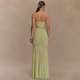 Summer New Sleeveless Braid Dress Sexy Boobs Folded Empty Bodydress Dress